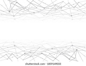 The line linked data network abstract white background