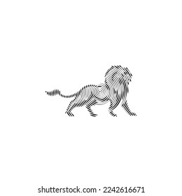 line lion vector illustration logo template