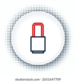 Line Lock icon isolated on white background. Padlock sign. Security, safety, protection, privacy concept. Colorful outline concept. Vector
