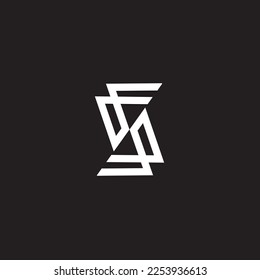 line logo abstract minimalist modern suitable for fashion company and consulting business on black background.
