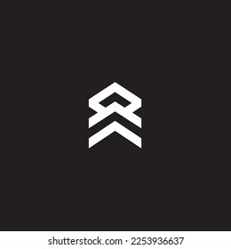 line logo abstract minimalist modern suitable for fashion company and consulting business on black background.