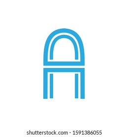 Line logo concept initial letter a for business vector eps 10