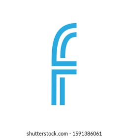 Line logo concept initial letter f for business vector eps 10