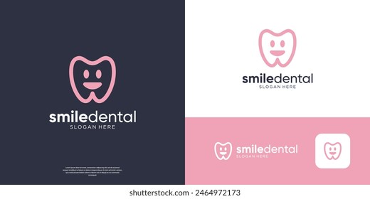 Ilustración vectorial con el logo de la clínica dental.