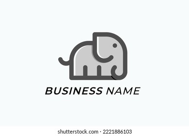 Logo-Design kreativer Elefant