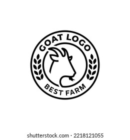 line logo design for goat farm