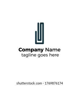 line i logo design vector illustration simple