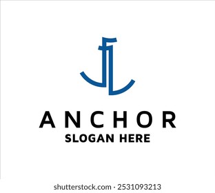 line logo featuring an anchor design with the word "ANCHOR" and a placeholder for a slogan.
