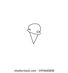 line logo ice cream suitable for food and drink companies