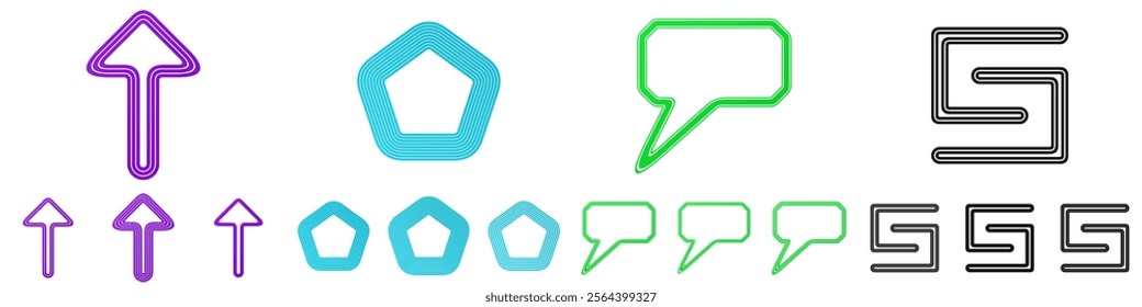 Line logo, icon design collection