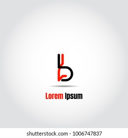 Line logo lowercase letter b for simple logo business