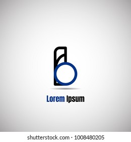 Line logo lowercase letter b for simple logo business