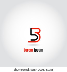 Line logo uppercase lowercase double letter b for simple logo business