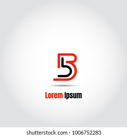 Line logo uppercase lowercase double letter b for simple logo business