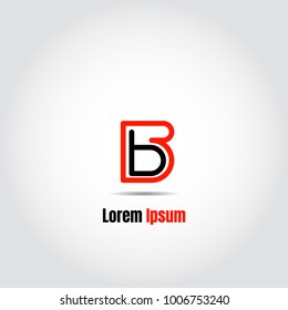 Line logo uppercase lowercase double letter b for simple logo business