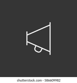 Line  Loudspeaker  icon illustration isolated vector sign symbol