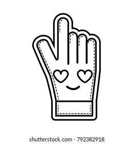 line in love and cute glove sportwear kawaii