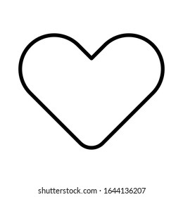 Iconos vectores de amor de línea en fondo blanco