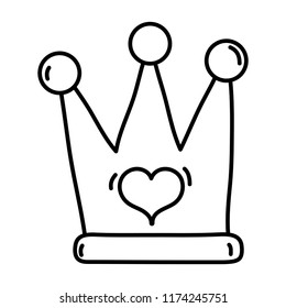 line luxury crown object accessory design