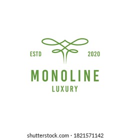 Vector de diseño de logotipo de Line Luxury
