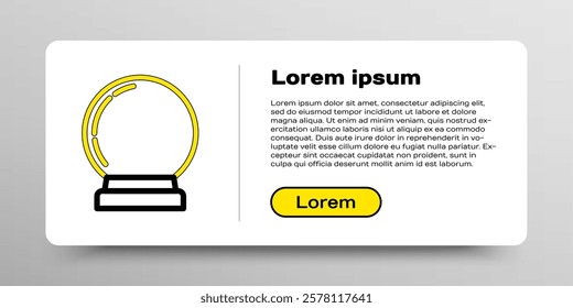Line Magic ball icon isolated on white background. Crystal ball. Colorful outline concept. Vector