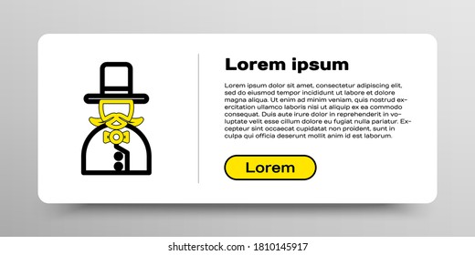 Line Magician icon isolated on white background. Colorful outline concept. Vector