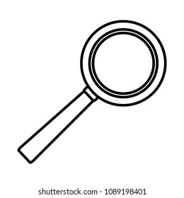 line magnifying glass optical tool to search
