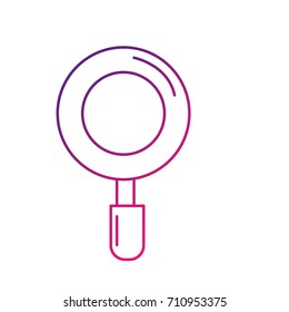 line magnifying glass search and exploration symbol
