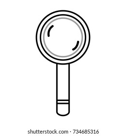 line magnifying glass tool object design