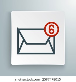 Line Mail and e-mail icon isolated on white background. Envelope symbol e-mail. Email message sign. Colorful outline concept. Vector