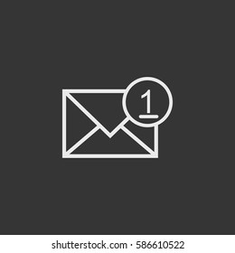 Line mail icon illustration isolated vector sign symbol