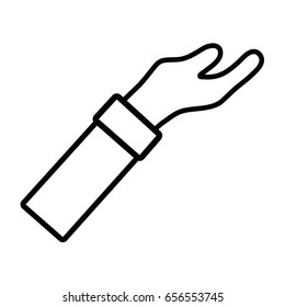 line man arm hand up icon