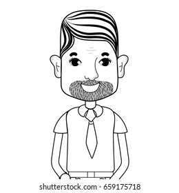 line man with beard and hairstyle