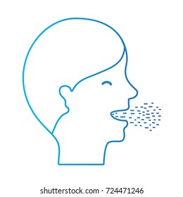 line man with cold and sore throat sickness
