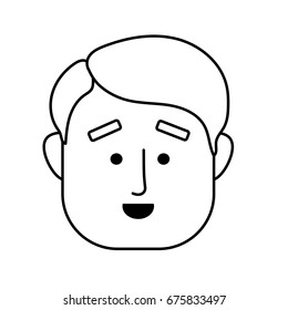 line man face with hairstyle design