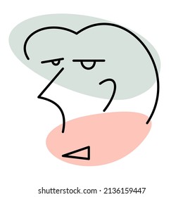 line man face, illustration, cartoon, cute, funny, artwork, art, quirky, drawing, freehand, drawn, free, doodle
