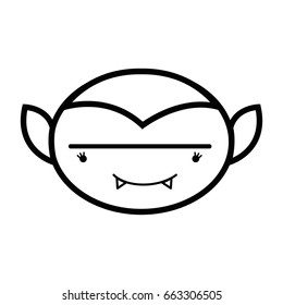 line man face vampiere with fangs