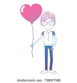 line man with glasses and clothes design