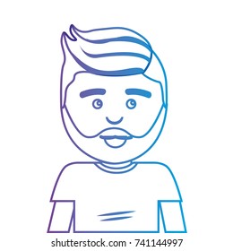 line man with hairstyle and t-shirt design