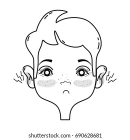 line man with otitis earache illness infection