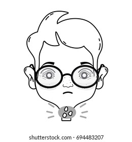 line man with sore throat sickness virus