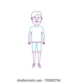 line man with t-shirt and short design