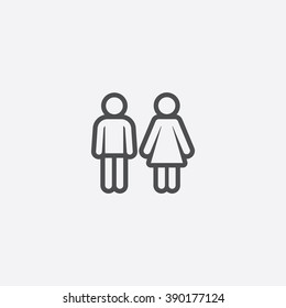 Line Man And Woman Icon