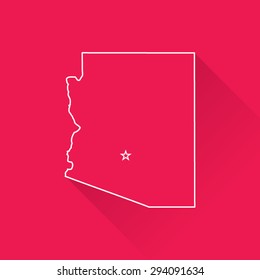 Line Map of Arizona