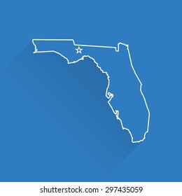 Line Map of Florida