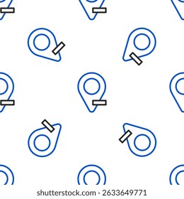 Line Map pin icon isolated seamless pattern on white background. Navigation, pointer, location, map, gps, direction, place, compass, search concept. Colorful outline concept. Vector - Powered by Shutterstock - Get 15% off with code: PIKWIZARD15