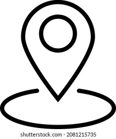 line map pointer vector icon eps 10. Mark symbol. Marker sign, location sign