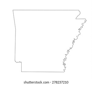 Line Map State Arkansas Stock Vector (Royalty Free) 278237210 ...