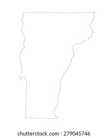  line map of state vermont