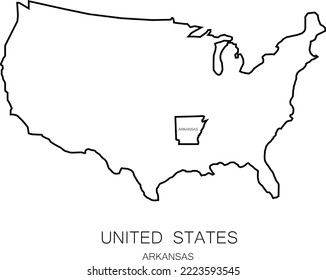 Zeilenplan der US-amerikanischen Staatsmarken Vektorgrafik Symbol Vorlage bearbeitet Strich